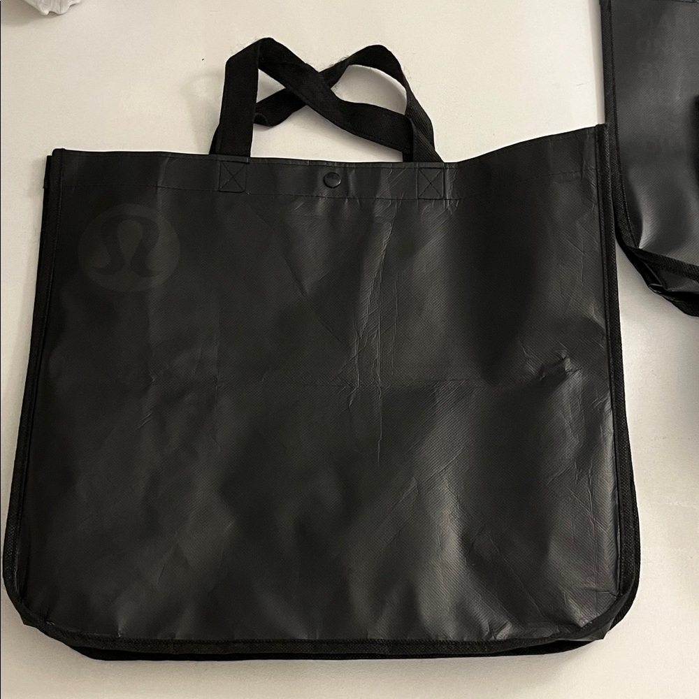 Lululemon Black Reusable Tote Bags - Picture 2 of 7